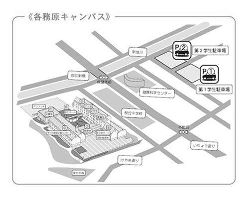 各務原キャンパス駐車場