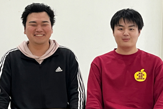 中川 結翔さん（左）、岩越　俊介さん（右）