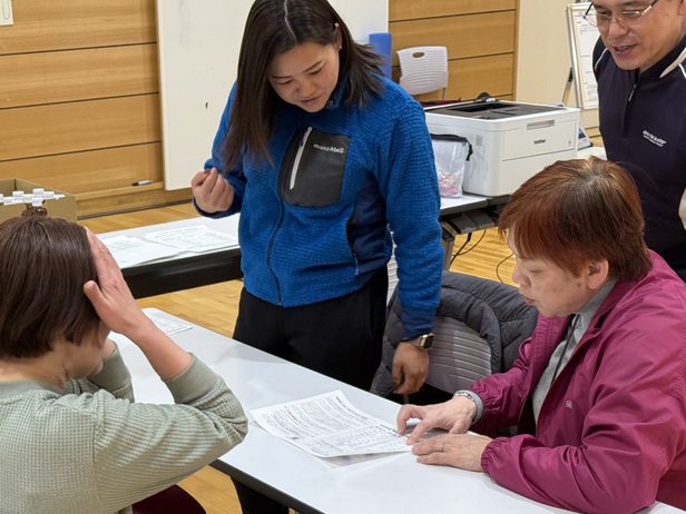 学科教員による測定結果のフィードバック