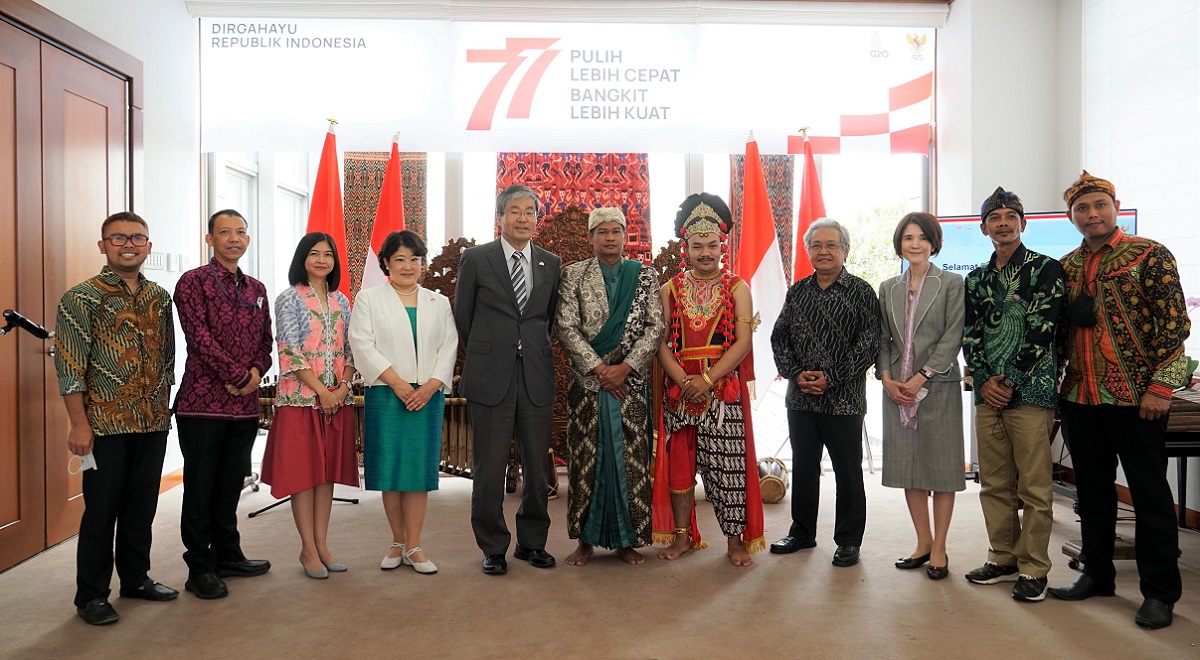 インドネシア教育大学との連携協定調印式より=東京都新宿区 インドネシア大使館